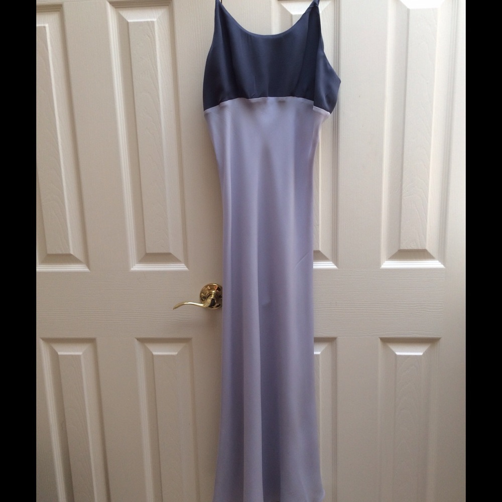 VIAMODE Grey and Pale Lavender Silk Nightgown M